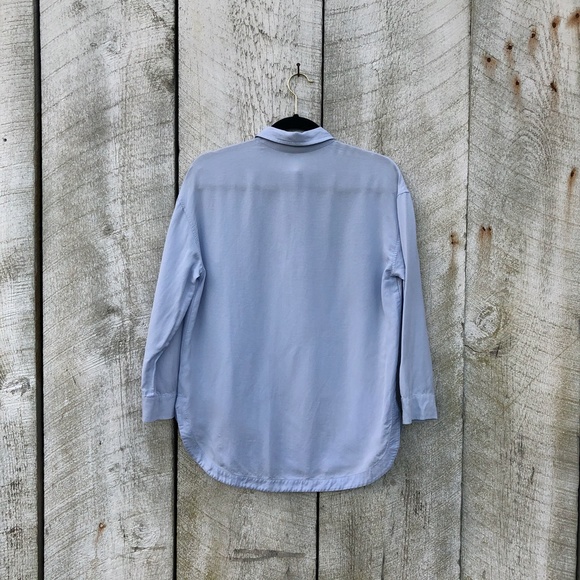 J. Crew | blue lightweight oversized shirt - Picture 2 of 5